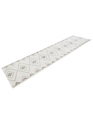 Ivory 2' 7 x 10' Norge Runner Area Rug 100% Polypropylene Easy Clean Non Shed Stain Resistant Modern Carpet for Home Interior Design for Sale at Rug Engine