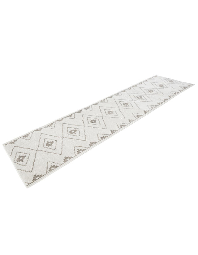 Ivory 2' 7 x 10' Norge Runner Area Rug 100% Polypropylene Easy Clean Non Shed Stain Resistant Modern Carpet for Home Interior Design for Sale at Rug Engine