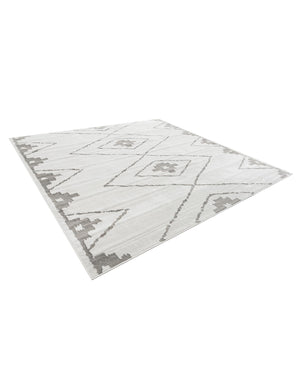 Ivory 10' x 10' Norge Square Area Rug 100% Polypropylene Easy Clean Non Shed Stain Resistant Modern Carpet for Home Interior Design for Sale at Rug Engine