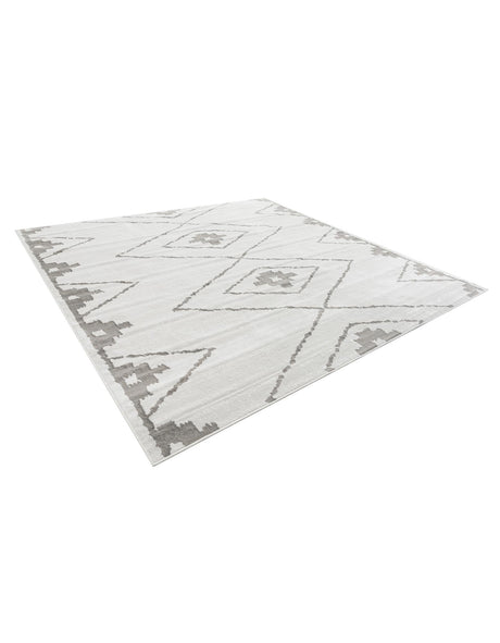 Ivory 10' x 10' Norge Square Area Rug 100% Polypropylene Easy Clean Non Shed Stain Resistant Modern Carpet for Home Interior Design for Sale at Rug Engine
