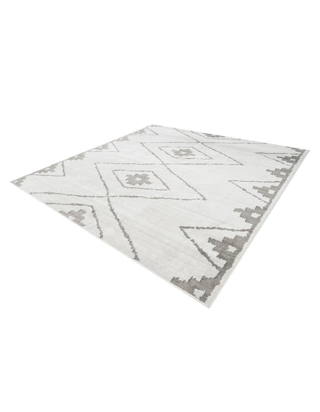 Ivory 10' x 10' Norge Square Area Rug 100% Polypropylene Easy Clean Non Shed Stain Resistant Modern Carpet for Home Interior Design for Sale at Rug Engine