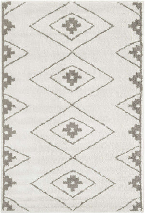 Ivory 4' 1 x 6' 1 Norge Rectangle Area Rug 100% Polypropylene Easy Clean Non Shed Stain Resistant Modern Carpet for Home Interior Design for Sale at Rug Engine