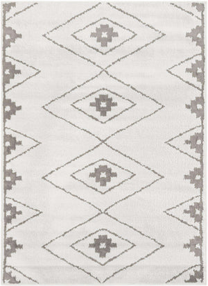 Ivory 5' 1 x 7' 1 Norge Rectangle Area Rug 100% Polypropylene Easy Clean Non Shed Stain Resistant Modern Carpet for Home Interior Design for Sale at Rug Engine