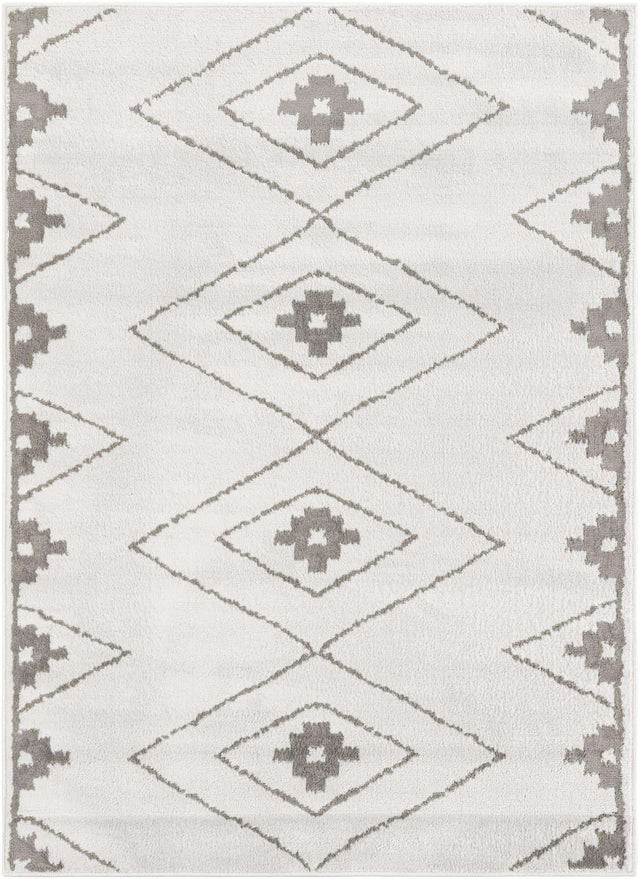 Ivory 5' 1 x 7' 1 Norge Rectangle Area Rug 100% Polypropylene Easy Clean Non Shed Stain Resistant Modern Carpet for Home Interior Design for Sale at Rug Engine