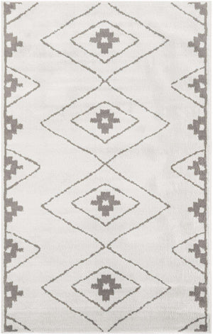 Ivory 5' 1 x 8' Norge Rectangle Area Rug 100% Polypropylene Easy Clean Non Shed Stain Resistant Modern Carpet for Home Interior Design for Sale at Rug Engine