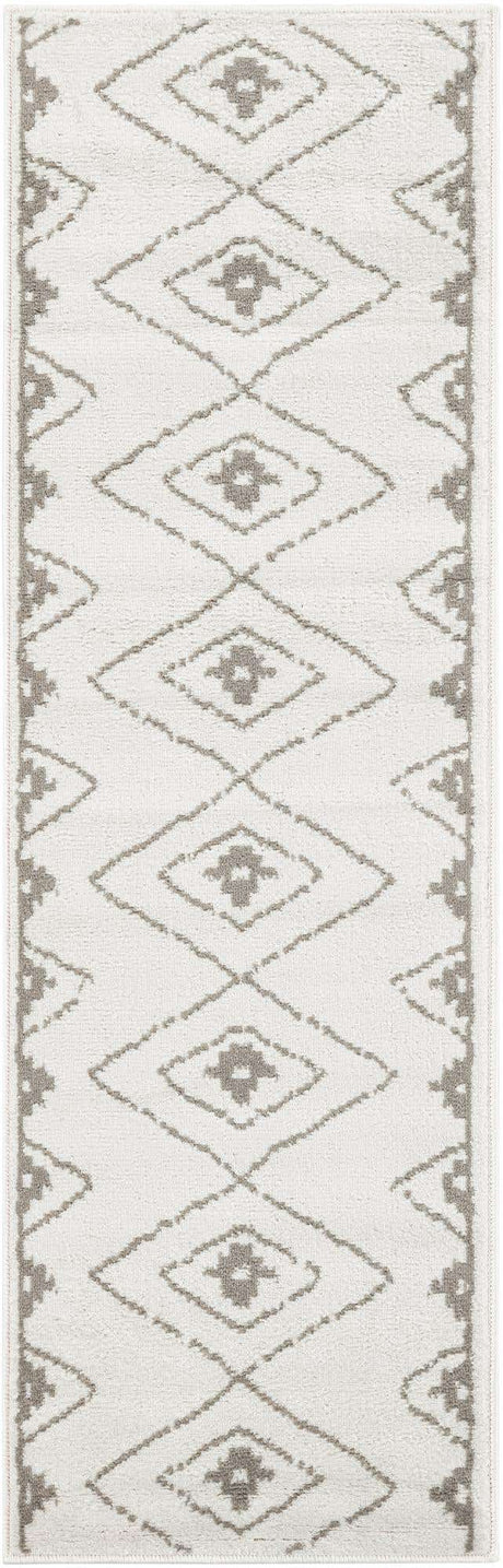 Ivory 2' x 6' 1 Norge Runner Area Rug 100% Polypropylene Easy Clean Non Shed Stain Resistant Modern Carpet for Home Interior Design for Sale at Rug Engine