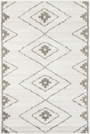 Ivory 6' 1 x 9' Norge Rectangle Area Rug 100% Polypropylene Easy Clean Non Shed Stain Resistant Modern Carpet for Home Interior Design for Sale at Rug Engine