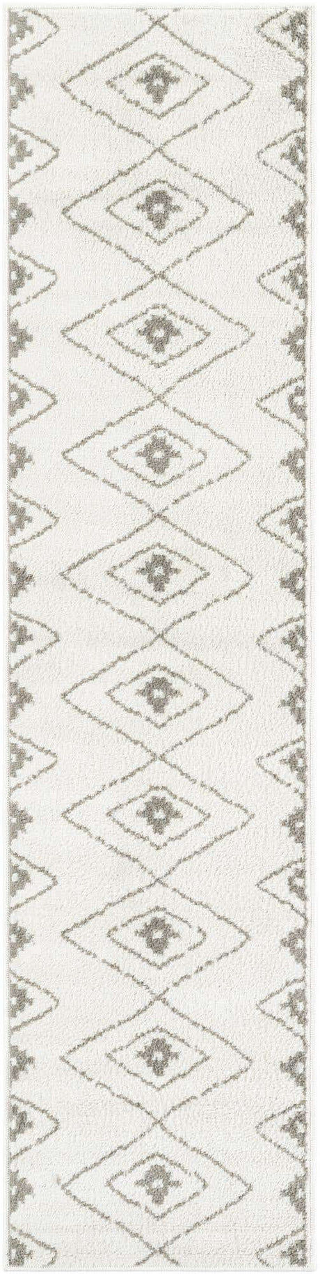 Ivory 2' x 8' Norge Runner Area Rug 100% Polypropylene Easy Clean Non Shed Stain Resistant Modern Carpet for Home Interior Design for Sale at Rug Engine