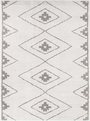Ivory 9' x 12' Norge Rectangle Area Rug 100% Polypropylene Easy Clean Non Shed Stain Resistant Modern Carpet for Home Interior Design for Sale at Rug Engine