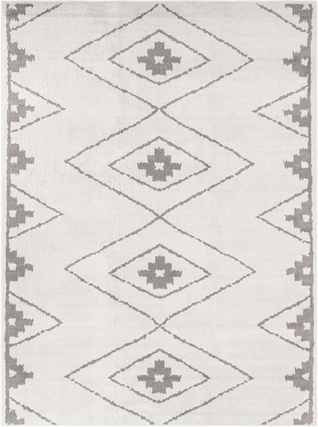 Ivory 9' x 12' Norge Rectangle Area Rug 100% Polypropylene Easy Clean Non Shed Stain Resistant Modern Carpet for Home Interior Design for Sale at Rug Engine