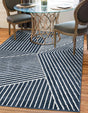 Blue 9' x 12' Norge Rectangle Area Rug 100% Polypropylene Easy Clean Non Shed Stain Resistant Modern Carpet for Home Interior Design for Sale at Rug Engine