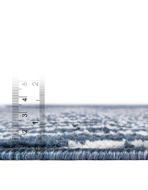 Blue 7' 10 x 7' 10 Norge Square Area Rug 100% Polypropylene Easy Clean Non Shed Stain Resistant Modern Carpet for Home Interior Design for Sale at Rug Engine