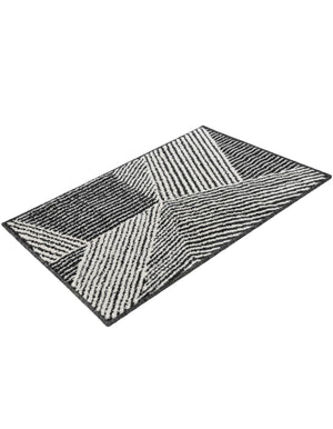 Black 2' x 3' 1 Norge Rectangle Area Rug 100% Polypropylene Easy Clean Non Shed Stain Resistant Modern Carpet for Home Interior Design for Sale at Rug Engine