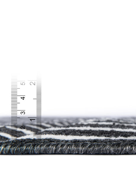 Black 2' x 3' 1 Norge Rectangle Area Rug 100% Polypropylene Easy Clean Non Shed Stain Resistant Modern Carpet for Home Interior Design for Sale at Rug Engine