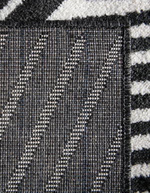 Black 2' x 3' 1 Norge Rectangle Area Rug 100% Polypropylene Easy Clean Non Shed Stain Resistant Modern Carpet for Home Interior Design for Sale at Rug Engine