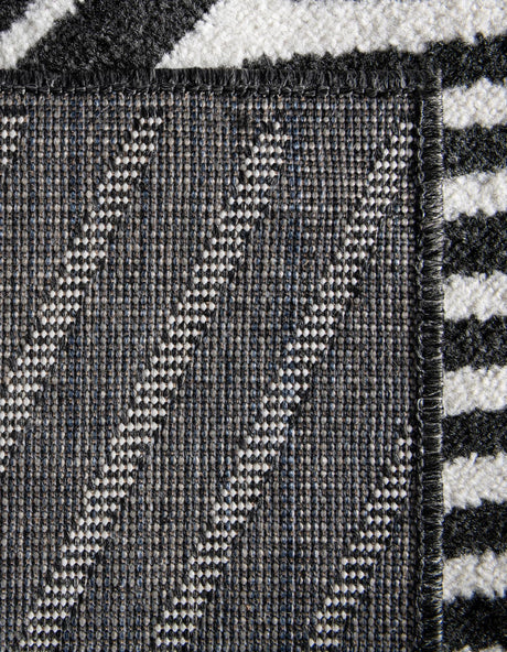 Black 2' x 3' 1 Norge Rectangle Area Rug 100% Polypropylene Easy Clean Non Shed Stain Resistant Modern Carpet for Home Interior Design for Sale at Rug Engine