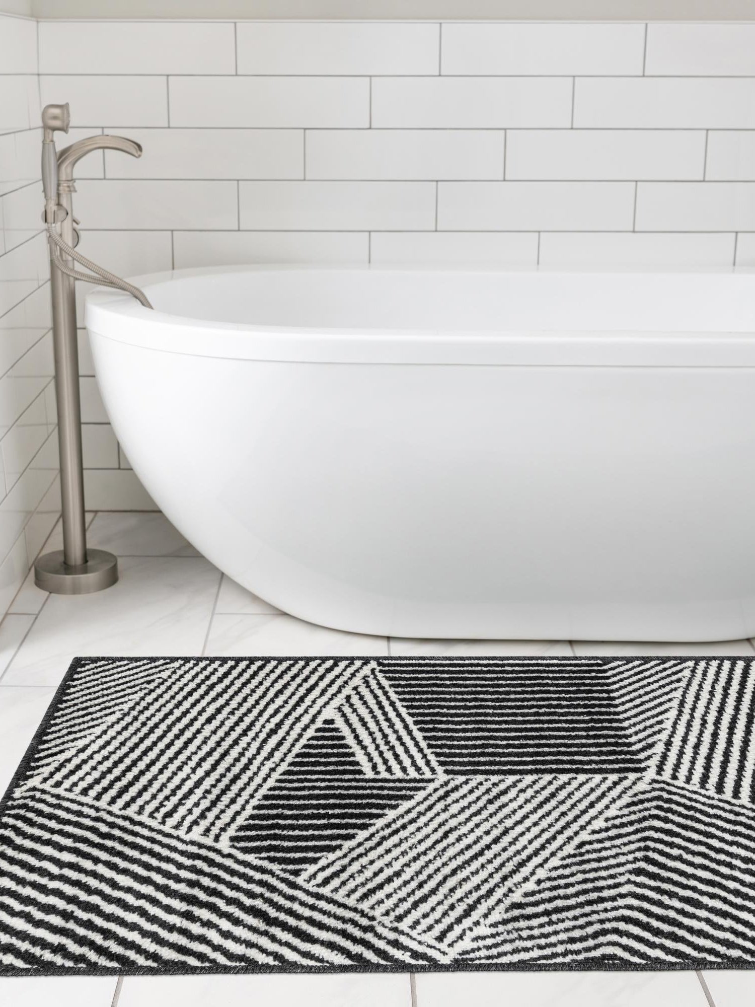 Black 2' x 8' Norge Runner Area Rug 100% Polypropylene Easy Clean Non Shed Stain Resistant Modern Carpet for Home Interior Design for Sale at Rug Engine