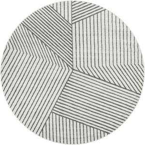 Ivory 10' x 10' Norge Round Area Rug 100% Polypropylene Easy Clean Non Shed Stain Resistant Modern Carpet for Home Interior Design for Sale at Rug Engine