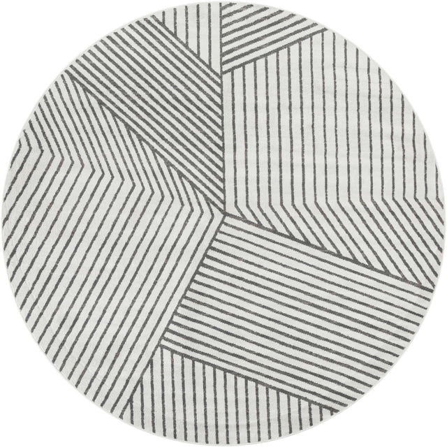 Ivory 10' x 10' Norge Round Area Rug 100% Polypropylene Easy Clean Non Shed Stain Resistant Modern Carpet for Home Interior Design for Sale at Rug Engine