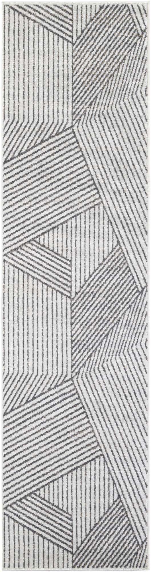 Ivory 2' 7 x 10' Norge Runner Area Rug 100% Polypropylene Easy Clean Non Shed Stain Resistant Modern Carpet for Home Interior Design for Sale at Rug Engine