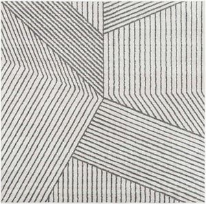 Ivory 10' x 10' Norge Square Area Rug 100% Polypropylene Easy Clean Non Shed Stain Resistant Modern Carpet for Home Interior Design for Sale at Rug Engine