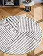 Ivory 7' 10 x 7' 10 Norge Round Area Rug 100% Polypropylene Easy Clean Non Shed Stain Resistant Modern Carpet for Home Interior Design for Sale at Rug Engine