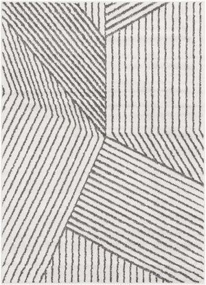 Ivory 5' 1 x 7' 1 Norge Rectangle Area Rug 100% Polypropylene Easy Clean Non Shed Stain Resistant Modern Carpet for Home Interior Design for Sale at Rug Engine