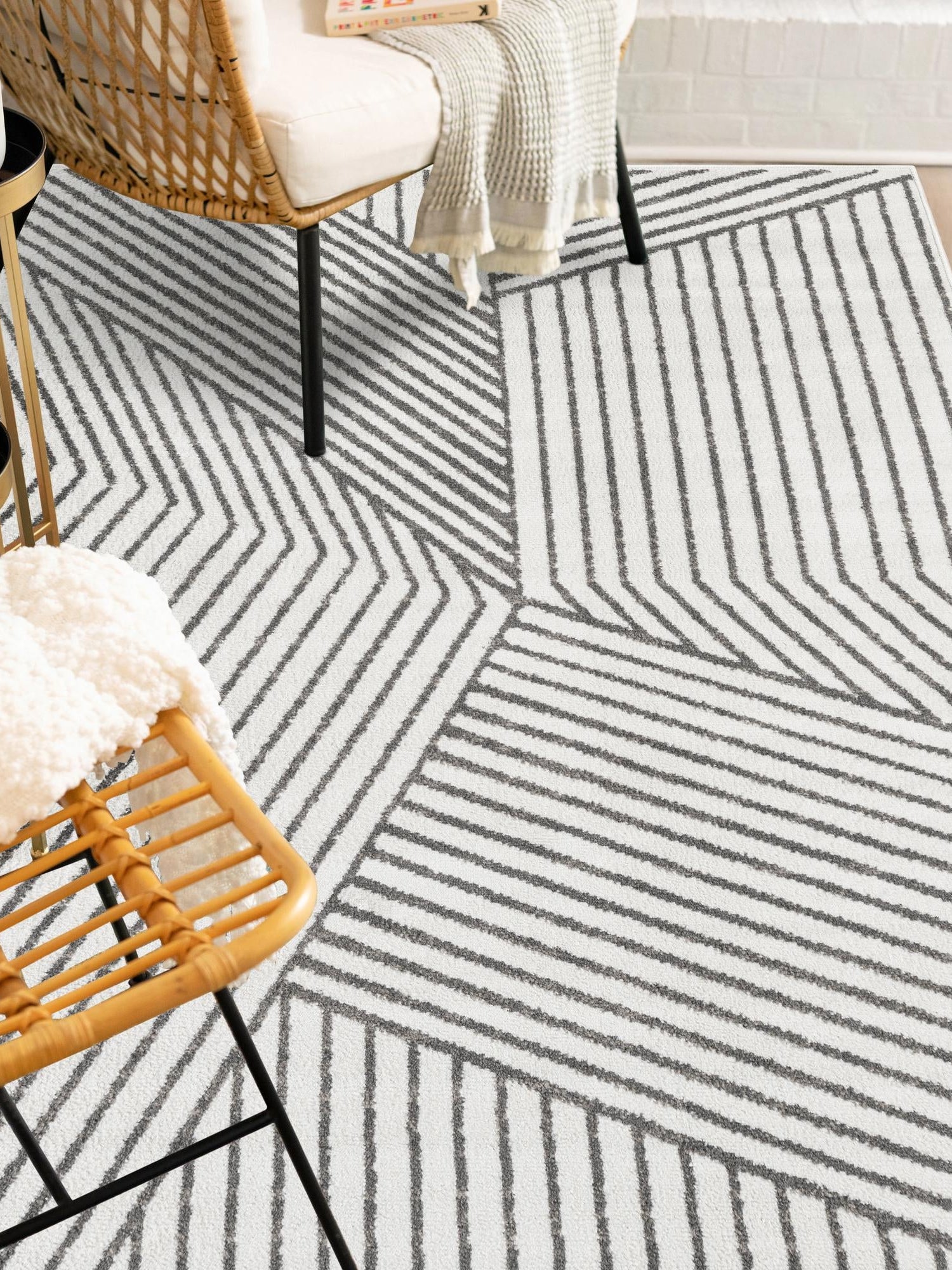 Ivory 10' x 13' 1 Norge Rectangle Area Rug 100% Polypropylene Easy Clean Non Shed Stain Resistant Modern Carpet for Home Interior Design for Sale at Rug Engine