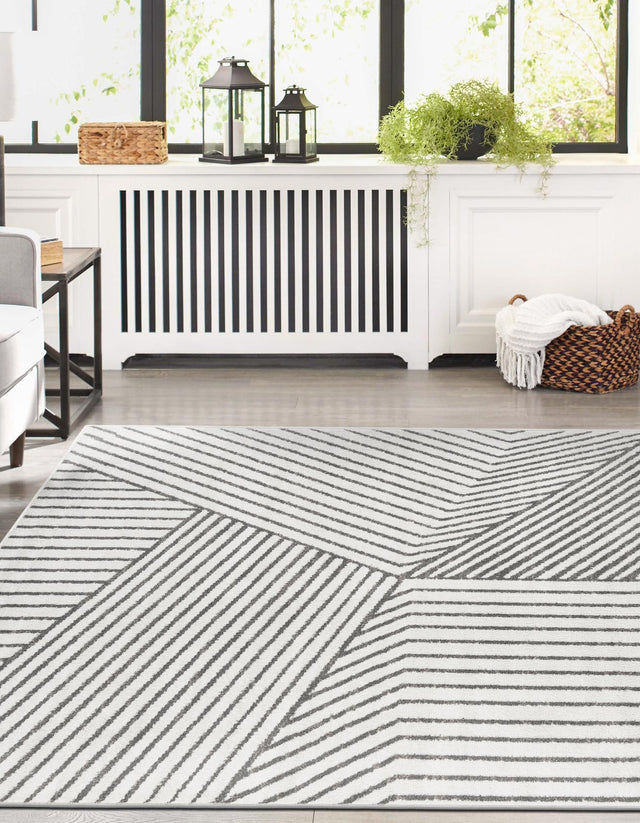 Ivory 2' x 3' 1 Norge Rectangle Area Rug 100% Polypropylene Easy Clean Non Shed Stain Resistant Modern Carpet for Home Interior Design for Sale at Rug Engine
