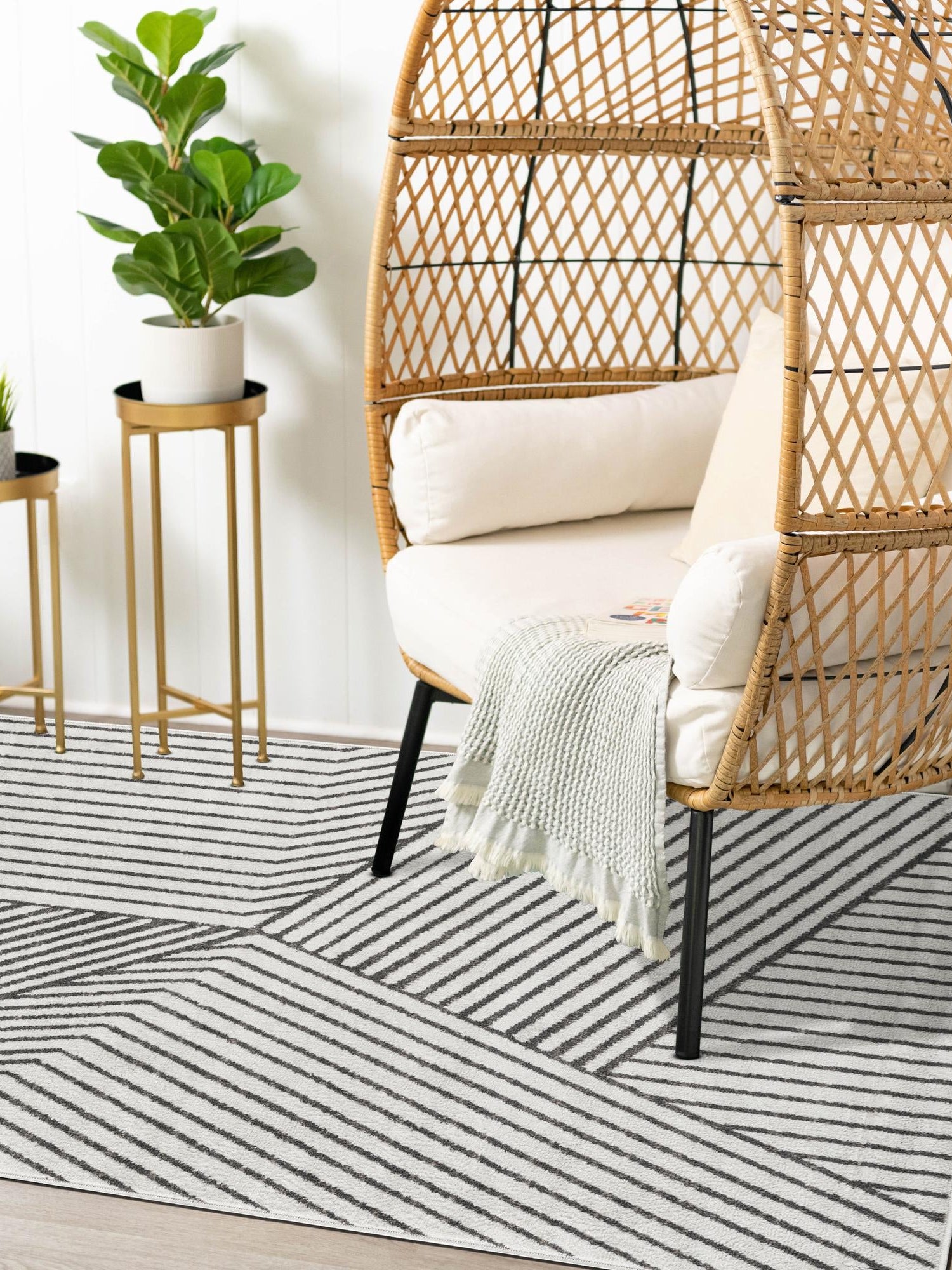 Ivory 2' x 3' 1 Norge Rectangle Area Rug 100% Polypropylene Easy Clean Non Shed Stain Resistant Modern Carpet for Home Interior Design for Sale at Rug Engine