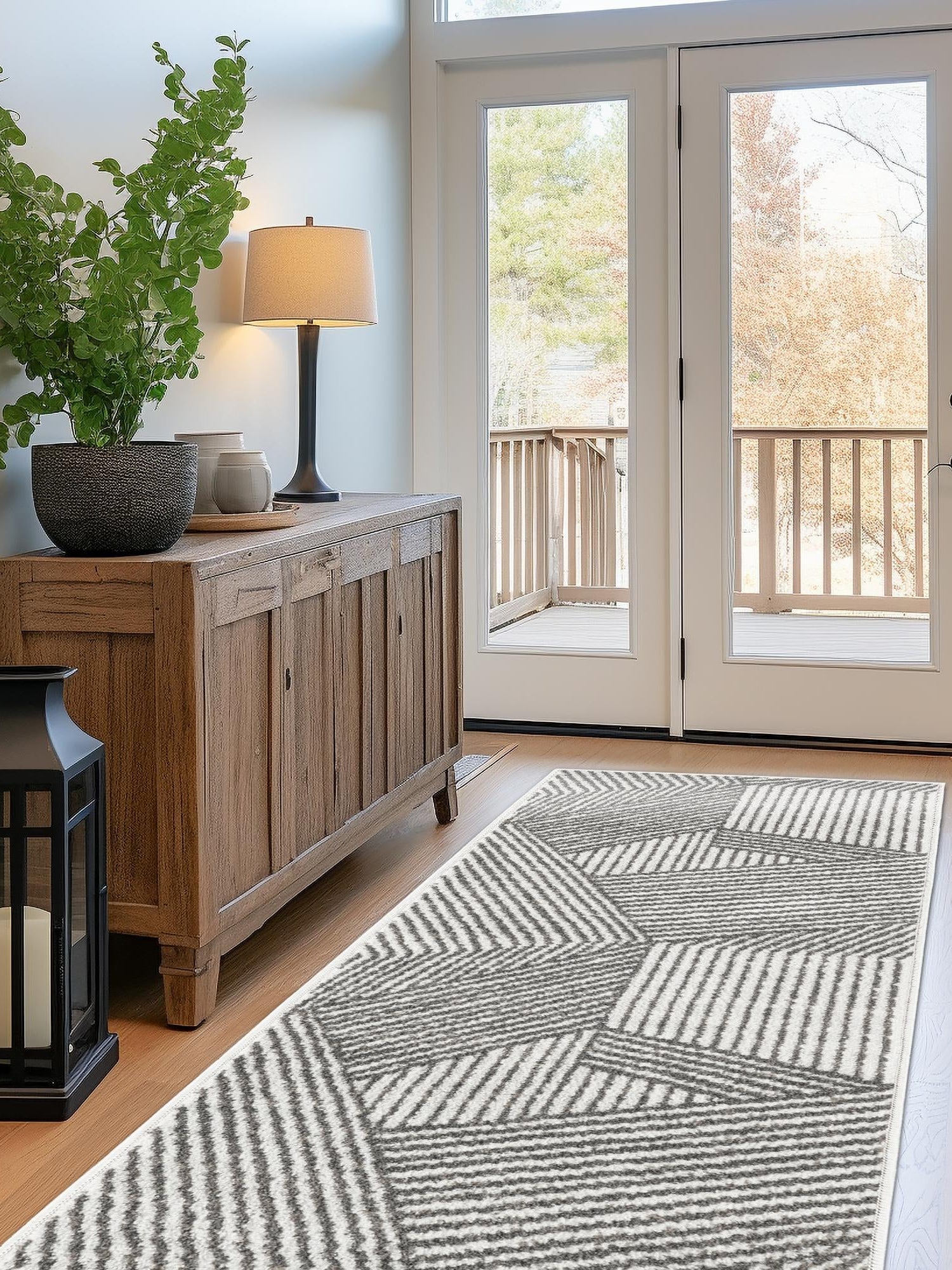 Ivory 2' x 8' Norge Runner Area Rug 100% Polypropylene Easy Clean Non Shed Stain Resistant Modern Carpet for Home Interior Design for Sale at Rug Engine