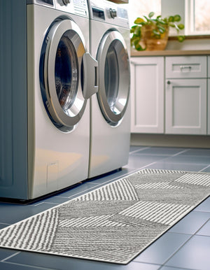Ivory 2' x 6' 1 Norge Runner Area Rug 100% Polypropylene Easy Clean Non Shed Stain Resistant Modern Carpet for Home Interior Design for Sale at Rug Engine