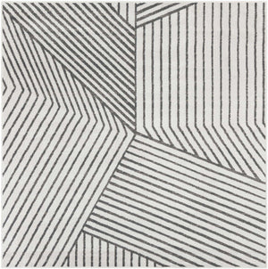 Ivory 7' 10 x 7' 10 Norge Square Area Rug 100% Polypropylene Easy Clean Non Shed Stain Resistant Modern Carpet for Home Interior Design for Sale at Rug Engine