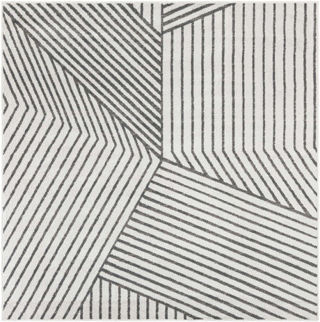 Ivory 7' 10 x 7' 10 Norge Square Area Rug 100% Polypropylene Easy Clean Non Shed Stain Resistant Modern Carpet for Home Interior Design for Sale at Rug Engine