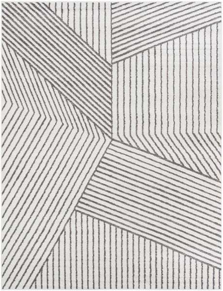 Ivory 9' x 12' Norge Rectangle Area Rug 100% Polypropylene Easy Clean Non Shed Stain Resistant Modern Carpet for Home Interior Design for Sale at Rug Engine