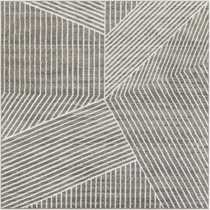 Gray 10' x 10' Norge Square Area Rug 100% Polypropylene Easy Clean Non Shed Stain Resistant Modern Carpet for Home Interior Design for Sale at Rug Engine