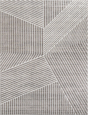 Gray 10' x 13' 1 Norge Rectangle Area Rug 100% Polypropylene Easy Clean Non Shed Stain Resistant Modern Carpet for Home Interior Design for Sale at Rug Engine
