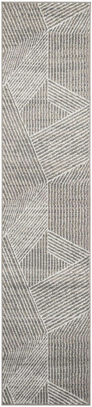 Gray 2' 7 x 12' Norge Runner Area Rug 100% Polypropylene Easy Clean Non Shed Stain Resistant Modern Carpet for Home Interior Design for Sale at Rug Engine
