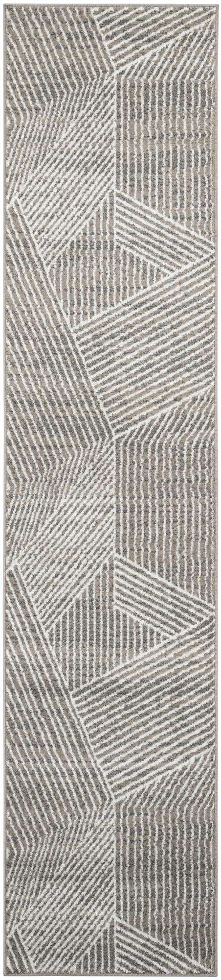 Gray 2' 7 x 12' Norge Runner Area Rug 100% Polypropylene Easy Clean Non Shed Stain Resistant Modern Carpet for Home Interior Design for Sale at Rug Engine