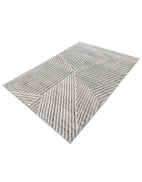 Gray 5' 1 x 7' 1 Norge Rectangle Area Rug 100% Polypropylene Easy Clean Non Shed Stain Resistant Modern Carpet for Home Interior Design for Sale at Rug Engine
