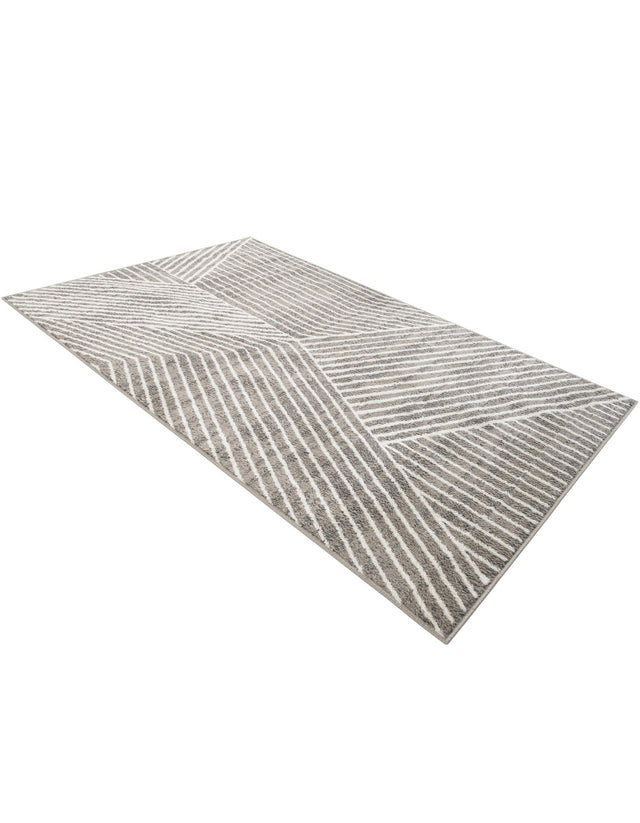 Gray 5' 1 x 8' Norge Rectangle Area Rug 100% Polypropylene Easy Clean Non Shed Stain Resistant Modern Carpet for Home Interior Design for Sale at Rug Engine