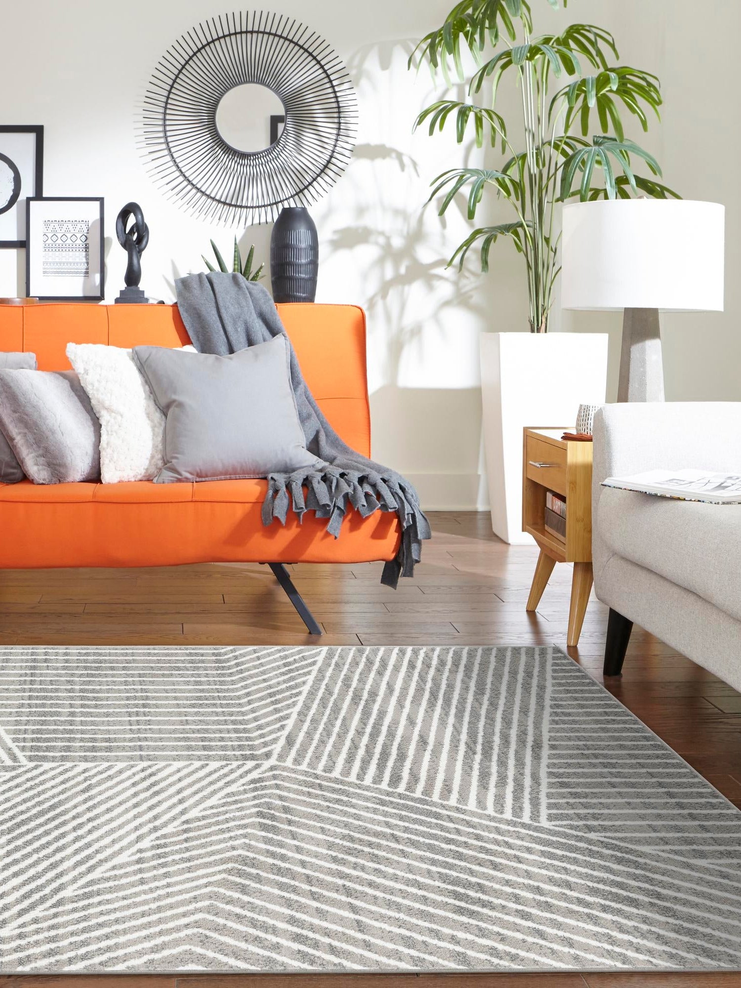 Gray 2' x 3' 1 Norge Rectangle Area Rug 100% Polypropylene Easy Clean Non Shed Stain Resistant Modern Carpet for Home Interior Design for Sale at Rug Engine