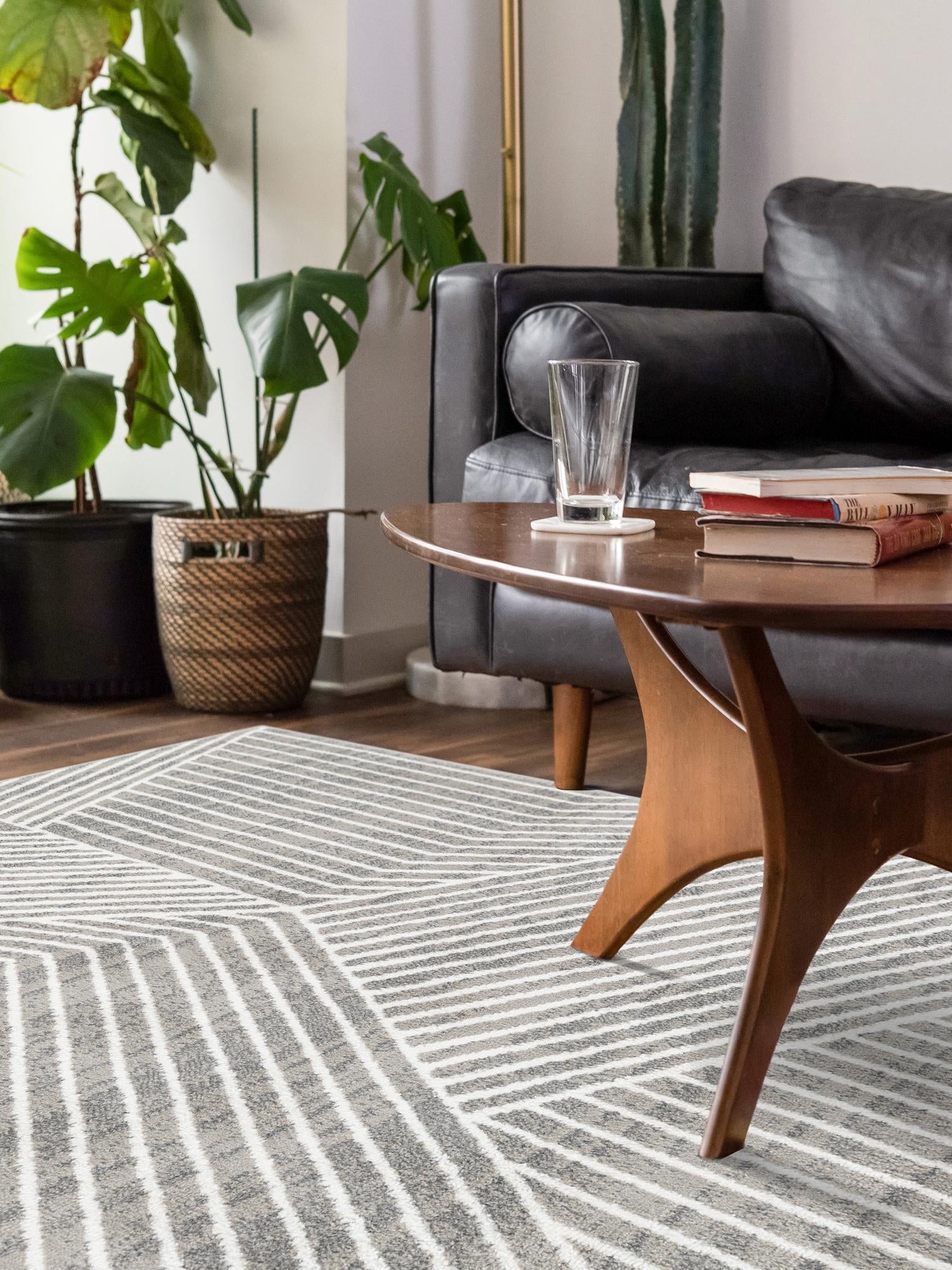 Gray 5' 1 x 7' 1 Norge Rectangle Area Rug 100% Polypropylene Easy Clean Non Shed Stain Resistant Modern Carpet for Home Interior Design for Sale at Rug Engine