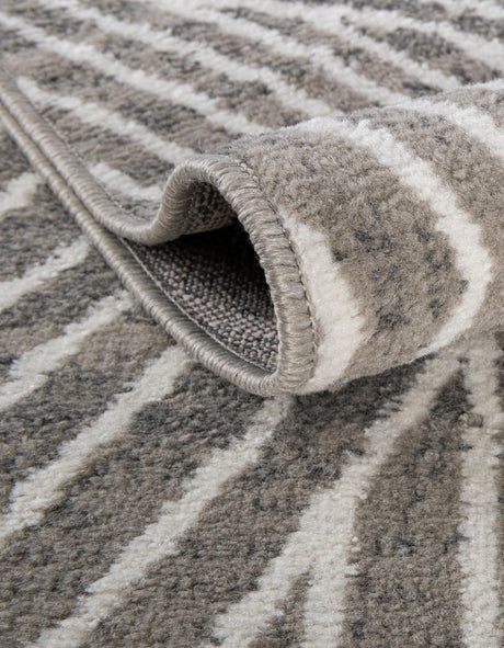 Gray 5' 1 x 8' Norge Rectangle Area Rug 100% Polypropylene Easy Clean Non Shed Stain Resistant Modern Carpet for Home Interior Design for Sale at Rug Engine