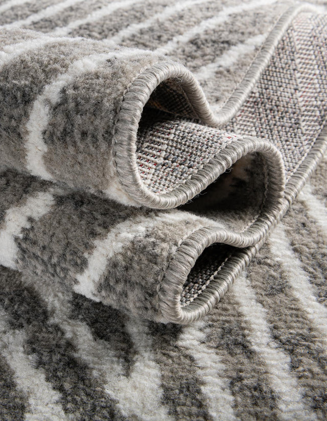 Gray 5' 1 x 7' 1 Norge Rectangle Area Rug 100% Polypropylene Easy Clean Non Shed Stain Resistant Modern Carpet for Home Interior Design for Sale at Rug Engine