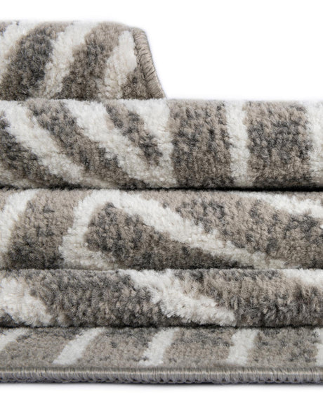 Gray 5' 1 x 7' 1 Norge Rectangle Area Rug 100% Polypropylene Easy Clean Non Shed Stain Resistant Modern Carpet for Home Interior Design for Sale at Rug Engine