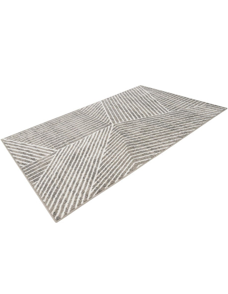 Gray 5' 1 x 8' Norge Rectangle Area Rug 100% Polypropylene Easy Clean Non Shed Stain Resistant Modern Carpet for Home Interior Design for Sale at Rug Engine