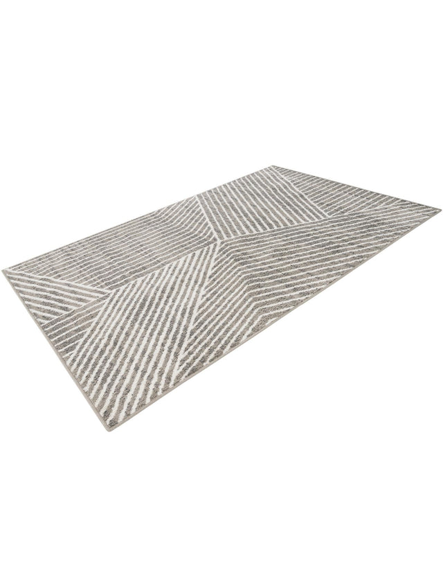 Gray 5' 1 x 8' Norge Rectangle Area Rug 100% Polypropylene Easy Clean Non Shed Stain Resistant Modern Carpet for Home Interior Design for Sale at Rug Engine