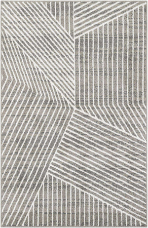 Gray 5' 1 x 8' Norge Rectangle Area Rug 100% Polypropylene Easy Clean Non Shed Stain Resistant Modern Carpet for Home Interior Design for Sale at Rug Engine