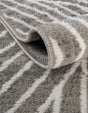Gray 2' 7 x 10' Norge Runner Area Rug 100% Polypropylene Easy Clean Non Shed Stain Resistant Modern Carpet for Home Interior Design for Sale at Rug Engine